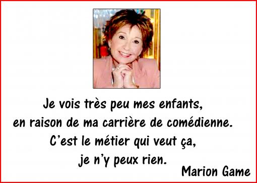 Adieu Marion...