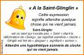 A la Saint-Glinglin...