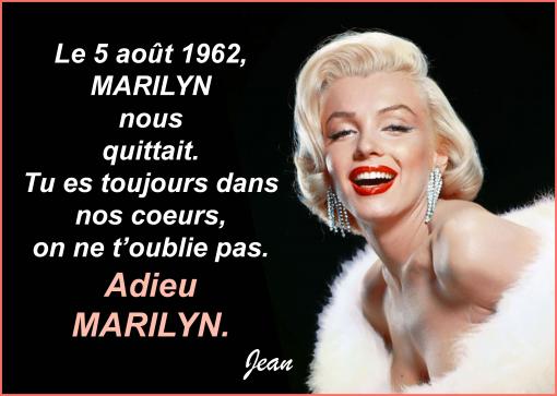 Adieu Marilyn...