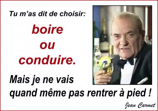 Boire ou conduire...