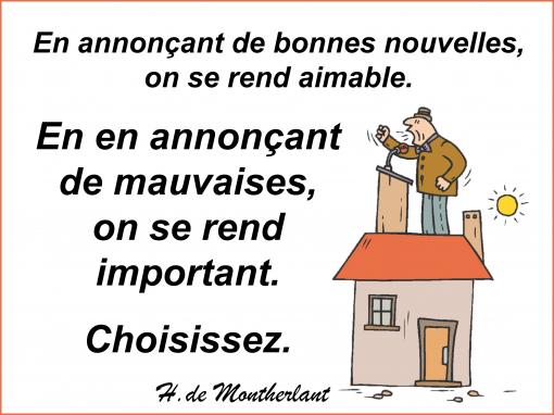 Bonnes ou muvaises...