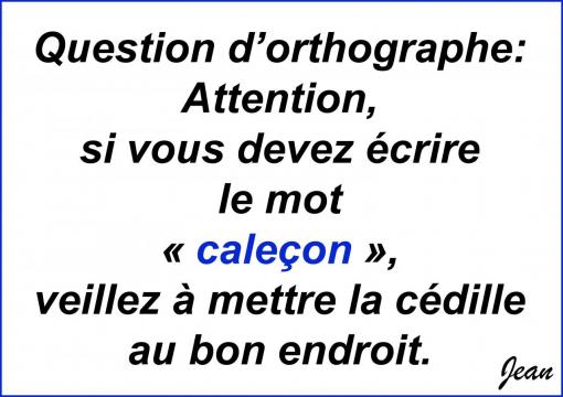 Chaque chose à sa place.