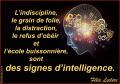 Des signes d'intelligence...