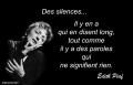 Des silences...