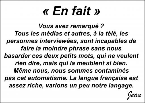 En fait...