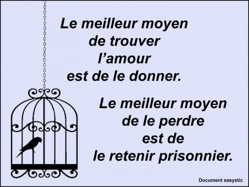 L'amour en cage...