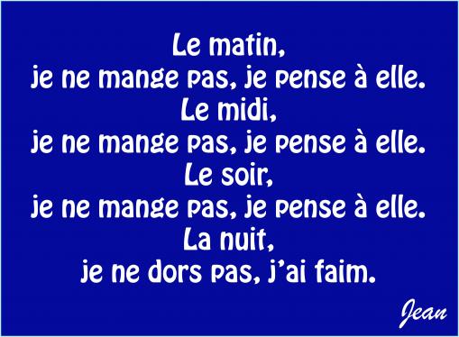 La faim, sans fin...