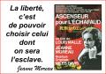 La liberté...