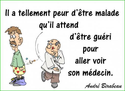 La peur d'être malade...