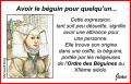 Le béguin...