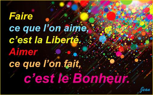 Le bonheur...