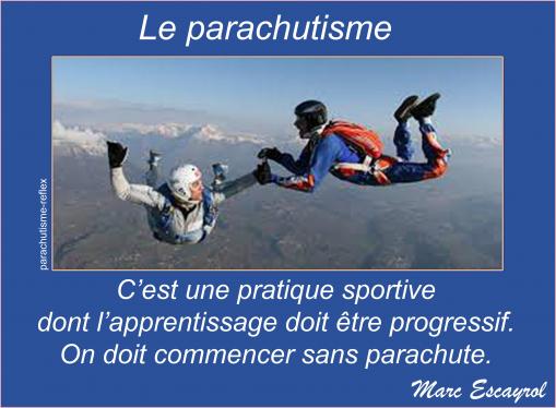 Le parachutisme...