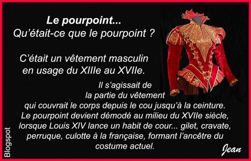 Le pourpoint...