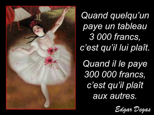 Le prix d'un tableau.
