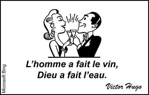 Le vin et l'eau...