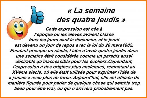 Les quatre jeudis...