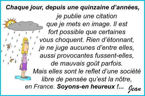 Liberté de pensée...