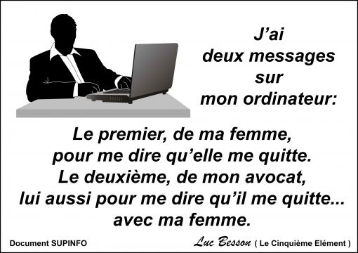 Ma femme, mon avocat...