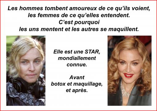 Mensonge et maquillage...