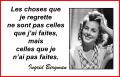 Mes regrets...