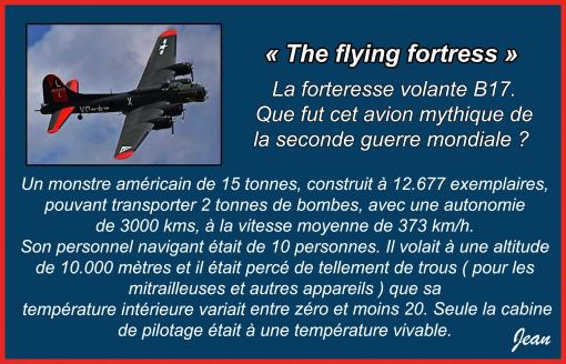 The flying fortress...