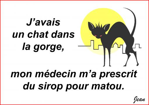 Un chat dans la gorge...