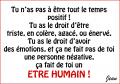 Un être humain...