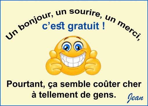 Un sourire...