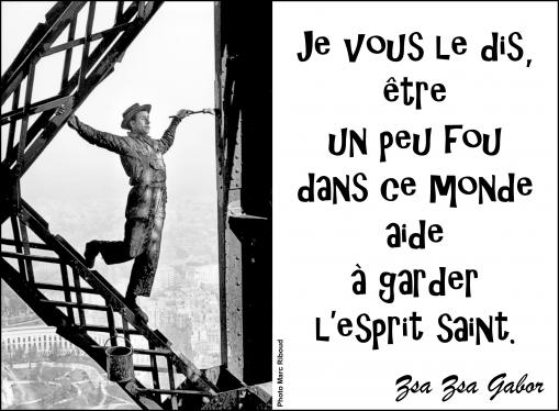 Zazou le peintre, repeignant la tour Eiffel...